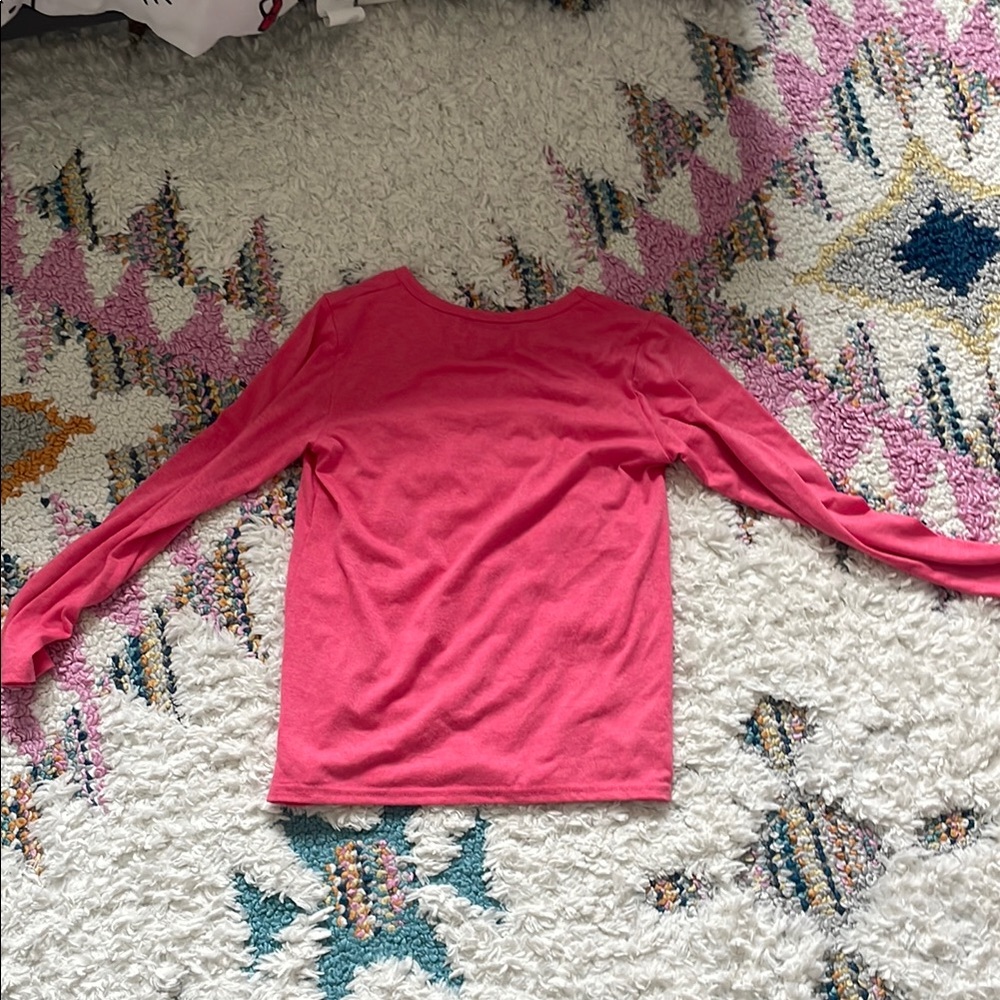 Pink Long Sleeve Kids Shirt